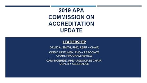 apa commission on accreditation.